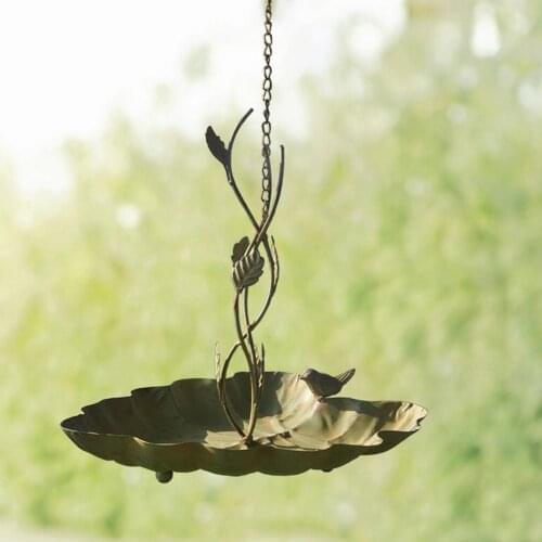 Iron Bird Feeder Hanging Style Pet Bird Feeder For Various Pet Birds Feeding Supplies Outdoor Garden Decor Rainproof Bird House