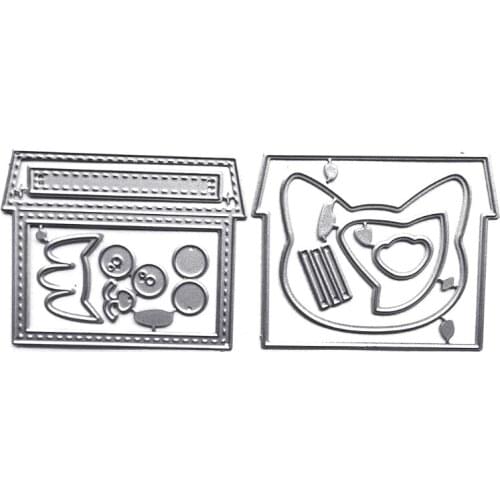 Cat Metal Cutting Dies Stencil DIY Scrapbooking Album Paper Card Template Mold Embossing Craft Decoration