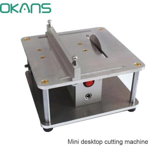 Multifunctional DIY Mini Table Saw Silver Precision Miniature Table Model Maker tool for PCB Wood or thin Metal