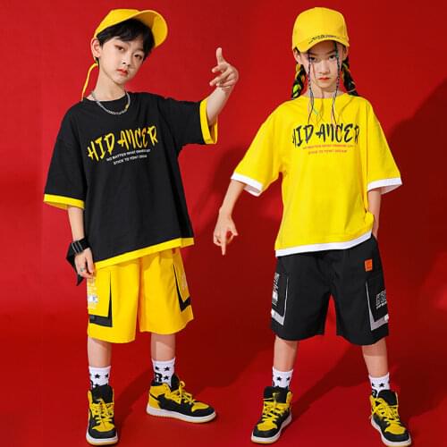 Fashion Hip Hop Competitions Performance Clothes Cool Stage Show Clothes Kids Jazz Dance Costumes Ballroom Sweatshirt SL3048