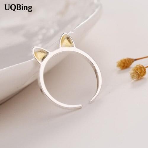 Fashion 925 Sterling Silver Rabbit Rings For Women Jewelry Finger Ring For Party Birthday Gift