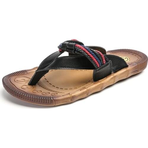 Jumpmore Summer Mens Beach Shoes Tendon Outsole Sandals Mens Trendy Korean Fashion Outdoor Vietnamese Sandals Size 39-44