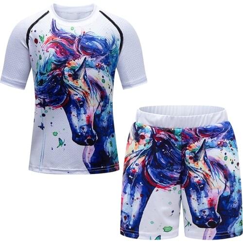 Boys 3D Print Sets Short Sleeve Summer Cartoon For Kids Design Cody Lundin Cute Shirts And Child Short Sleeve MMA BJJ Sport Set