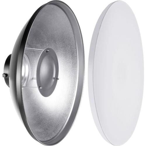 Neewer 16 inches Standard Reflector Beauty Dish with White Diffuser Sock for Bowens Mount Studio Strobe Flash Light