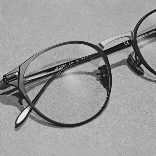 2020 Pure Titanium Round Eyeglasses Frame Optical Frames Unisex Glasses Retro Eyeglasses Prescription Men Women myopia frames