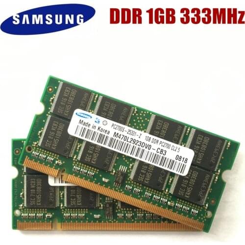 SAMSUNG SEC DDR DDR1 1GB 333MHz PC-2700S 1G notebook memory Laptop RAM SODIMM 333 for intel for amd PC2700S