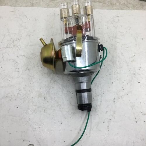 SherryBerg point distributor for VW 003 VACUUM adv. Chrome body for BOSCH PARTS BUG FROM RADKE 0231178034 white transparent cap