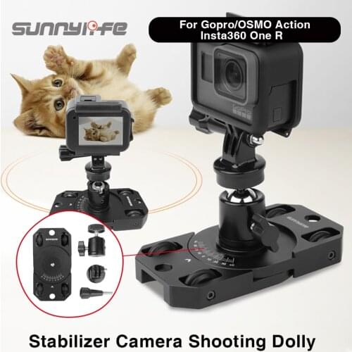 Sunnylife Trackless Stabilizer Camera Video Shooting Dolly For Gopro/OSMO Action/Insta360 One R/OSMO Poacket Sports Cameras