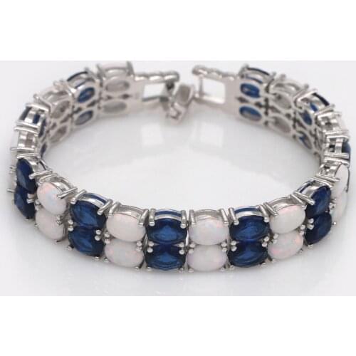 SZ0110 2021 New Design White Opal and 3AAA Zircons Phased Bracelet Wholesale Women Fashion Jewelry Gifts