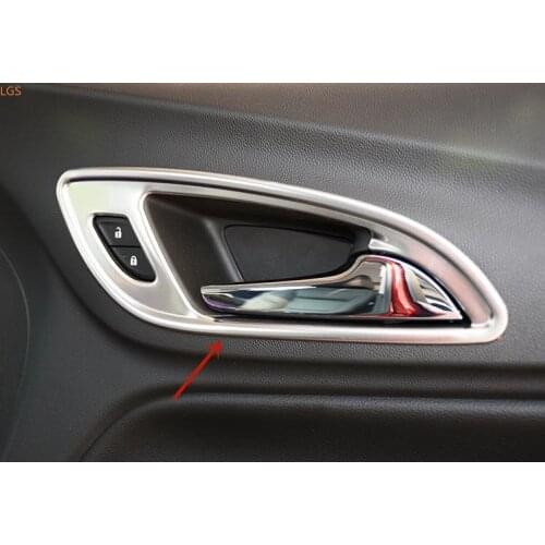 For Chevrolet Equinox 2017-2019 stainless steel Inner Inner door handle Decorative frame Anti-scratch protection car accessories