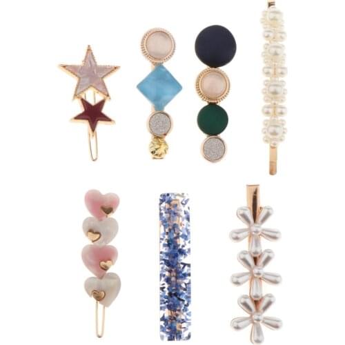 Pearl Hair Clips Large Hair Clips Pins Barrette Ties Hair for Women Girls,Elegant Fashion Hair Accessory for Party Wedding Daily