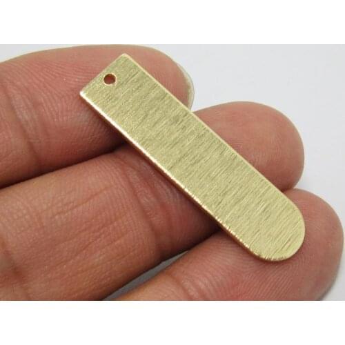 10pcs Brass pendant Earrings dangle charm D shaped 35x9x1mm Raw brass charms R1274