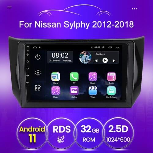 2GB+32GB Car radio stereo multimedia player for Nissan Sylphy B17 Sentra 12 2013 2014 2015 2016 2017 2018 WIFI FM 2.5D