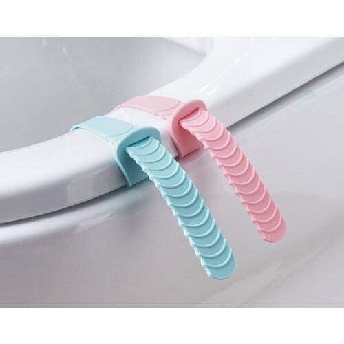 2 Pcs Toilet Cover Silicone Toilet Cover Adjustable Squat Toilet Cover Toilet Toilet Seat Lifters Closestool Handle