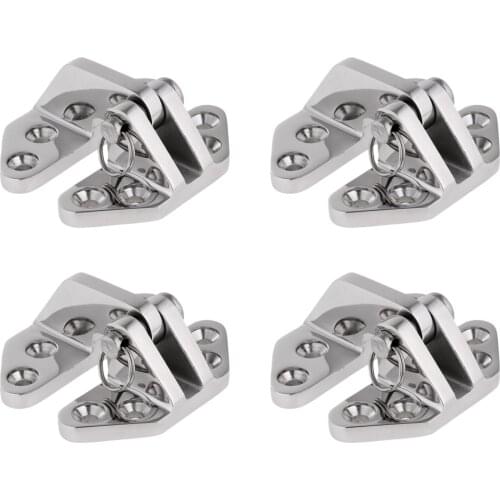 4 Piece 316 Marine Grade Stainless Steel Boat Hatch Hinge with Removable Pin for Kayak Canoe Fishing Boating Accessories