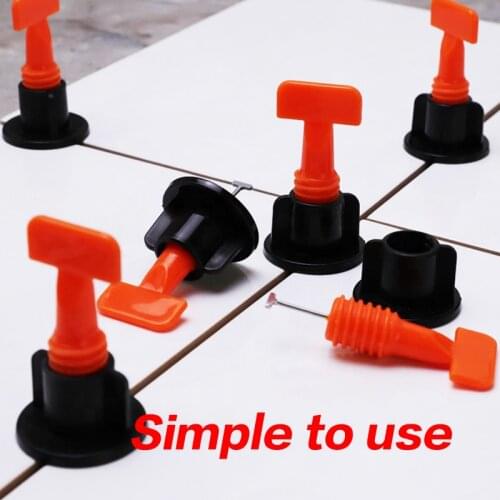 50Pcs/100Pcs Flat Ceramic Floor Wall Construction Tools Reusable Tile Leveling System Kittile Leveling System for tile