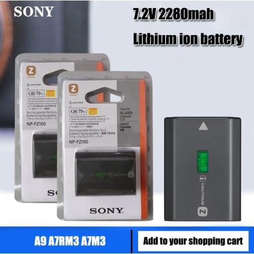 Original Sony NP-FZ100 Camera Battery Pack A9 a7R III a7 III ILCE-9 ILCE-9 ILCE9 ILCE-7RM3 ILCE-7M3 A6600 A7M3 A7RIII A7R4 A7R3