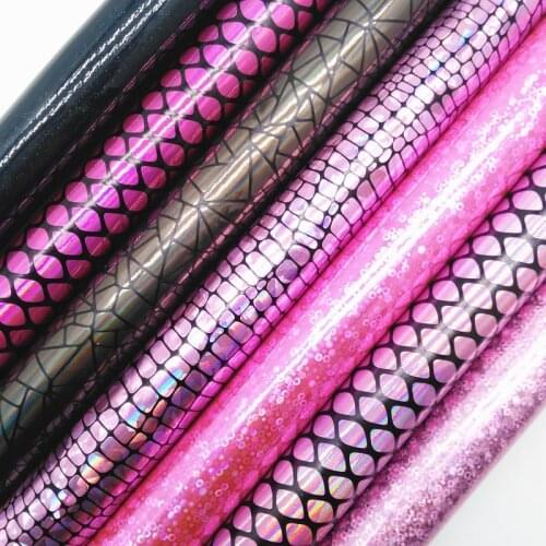 Amonglitter Snake Crocodile Pattern Smooth Faux Leather Fabric Sheets for DIY Bows Bags 21x29cm A4 size MB014