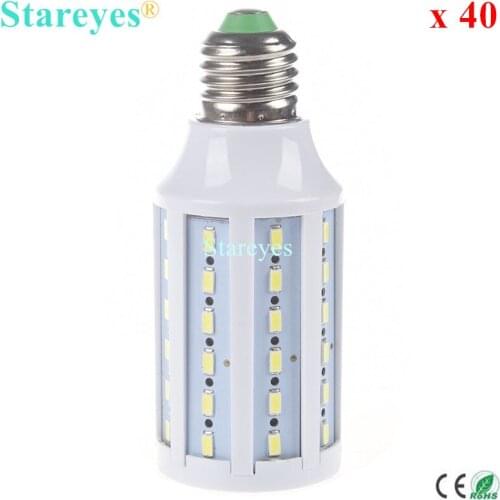 Free shipping 40 pcs E27 E14 B22 15W 5630 5730 SMD 60 LED AC110V/220V LED corn bulb Maize Lamp SMD Spotlight light lighting