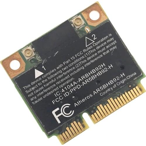 For Atheros AR5BHB92 AR9280 Half Mini PCI-E 2.4/5.0GHz Wireless Card for Mac Hackintosh