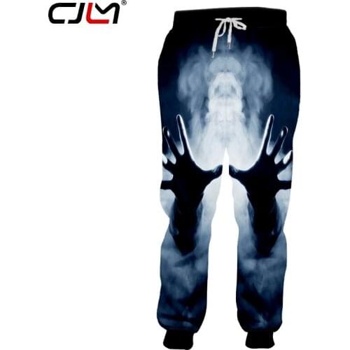 CJLM Man Casual Smoke Sweatpants 3D Ghost Hand Pants Full Printed Chinese Style Mens Best Selling Trousers Recommend