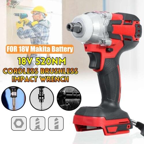 Electric Impact Wrench 18V Brushless Wrench Socket 4000mAh Li-ion Battery Hand Drill Installation Power Tools