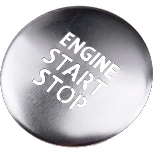 Aluminium Alloy Silver Car Engine Start Stop Push Button Switch Cover Fit For Toyota Tacoma 2016 2017 2018 2019 2020