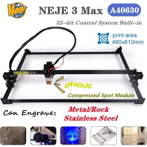NEJE Msater 2S Max 50W CNC Laser Engraver Cutter Module Kits APP Bluetooth Control Professional Engraving Metal Stainless Steel