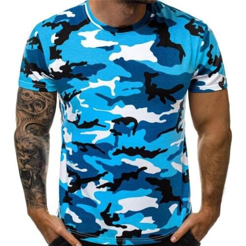 Men Camouflage T-shirt New Casual O-neck Tshirt Heigh Quality Slim T Shirt For Male Combat T Shirts Military Tops