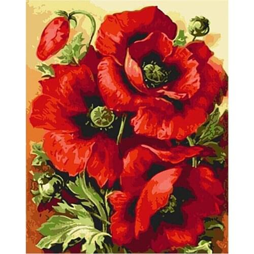 Flowers Drawing Figure DIY Embroidery 11CT Cross Stitch Kits Craft Needlework Set Printed Canvas Cotton Thread Home Sell