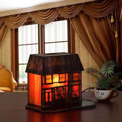Small house decoration bar Tiffany art glass lamp night light lamp bank wedding gifts