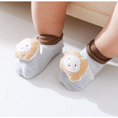 Newborn Infants Anti Slip Socks With Animal Print Kids Toddler Spring Summer Child Boy Girl Cute Invisible Sock Baby Accessories