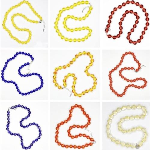 Handmade Round Bodhi Beads Strand Necklace Resin Ambers Prayer Short Chain Choker Faux Beeswax Jewelry Buddhist String 45cm B492