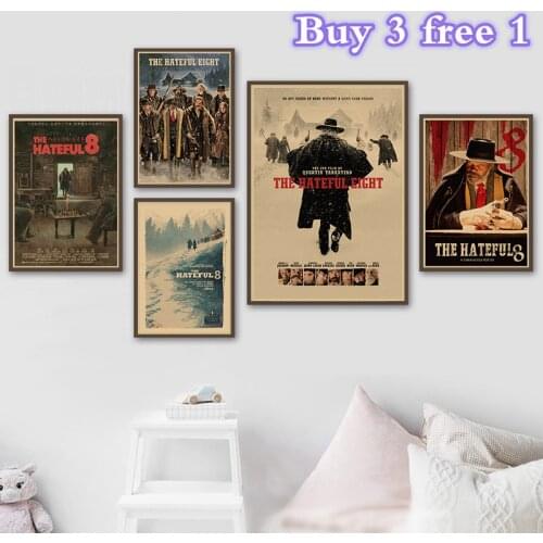 The Hateful Eight kraft paper Poster Clear Image Wall Stickers Home Decoration Good Quality Prints home art Brand