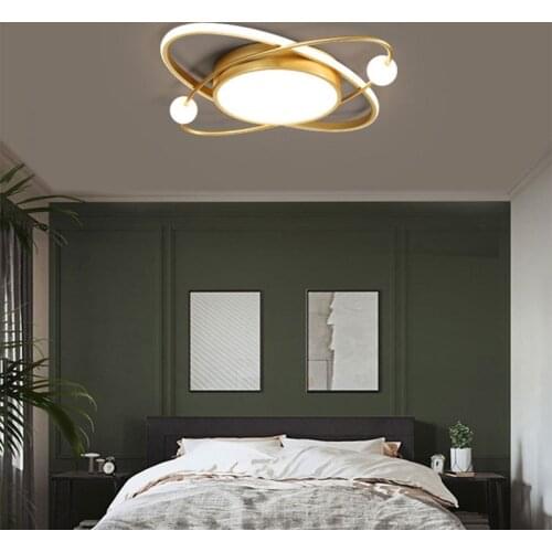 Gold 90-220v Led Ceiling Chandelier for Bedroom Living Dining Room Personal Office Kitchen Corridor Loft Modern Home Decoration