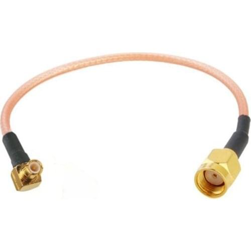 MCX Male Plug Right Angle To RP SMA Male Straight Crimp Coax Pigtail Wire Connector Adapter RG316/RG316D/RG178/RG174 Cable