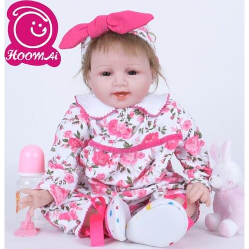 Lifelike Reborn Baby Doll Cloth Body Realistic Fashion Baby Bebe Doll Toy For Childrens Day Kid Gifts Newborn Baby Doll 55CM