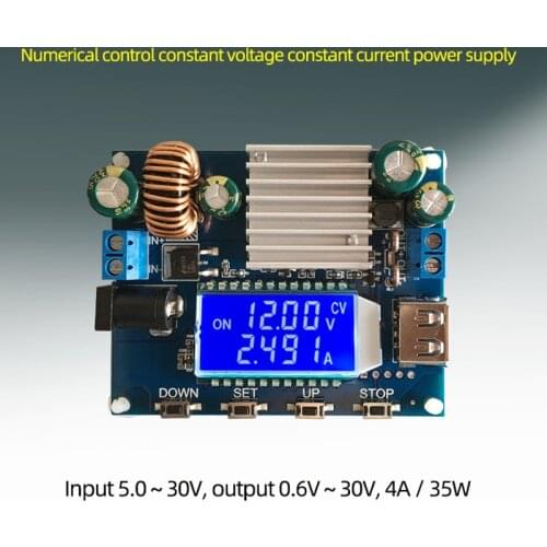 DC DC 0.6-30V 4A 35W 5V 9V 12V 24V Boost/Buck CC CV Regulated Adjustable Power supply Module SK35L