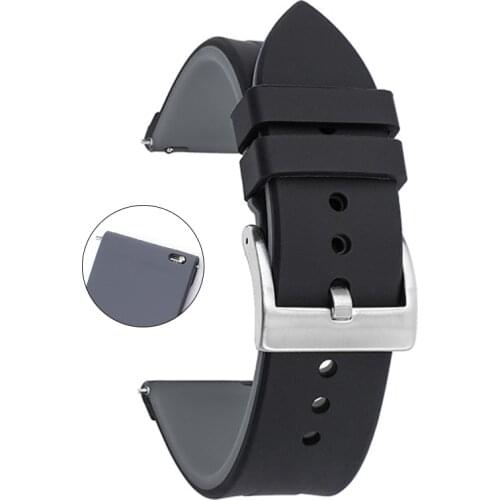 BEAFIRY Silicone Watch Band 20mm 22mm Soft Rubber Watch Strap Watchband Waterproof Sport for samsung huawei Black Blue Orange