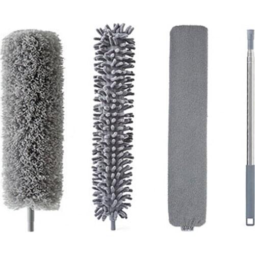 Chenille Microfiber Retractable Cleaning Feather Duster with Extension Pole