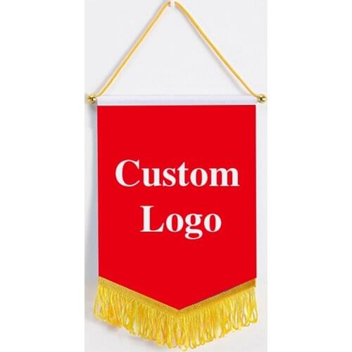 Xvggdg Custom Flag Banner Custom Logo Square Football Team Flag Customized Exchange Flag Pennant Hanging Honor