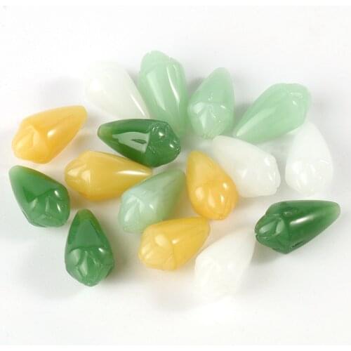 9*16mm 10 pcs Half Hole Lampwork Czech Glass Loose Spacer Beads for Beadwork Jewelry Making Handmade Diy Bracelet Necklace