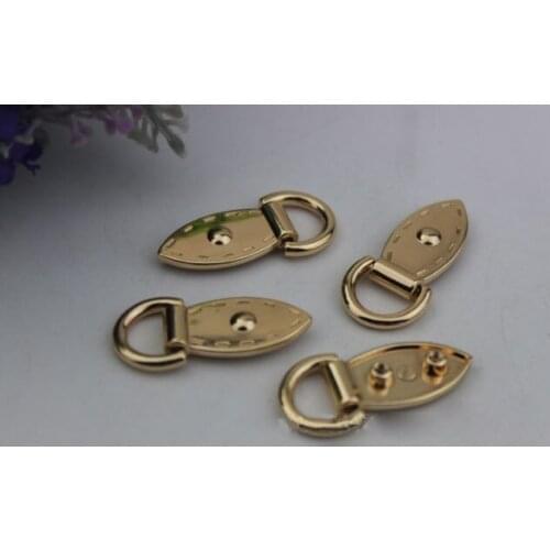 10pcs/lot Pale golden DIY leaf shape package with side of the ring thick flank screw on the nail package of hardware fittings