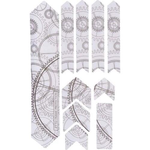 10Pcs Bike Frame Stickers ZTTO Wear-resistant Waterproof Anti-skid Bicycle Frame Sticker Protective Film for Road Bikes