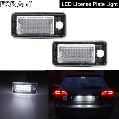 LED License plate light for For Audi A3 A4 A5 A6 S6 A8 Q7 RS4 B7 S5