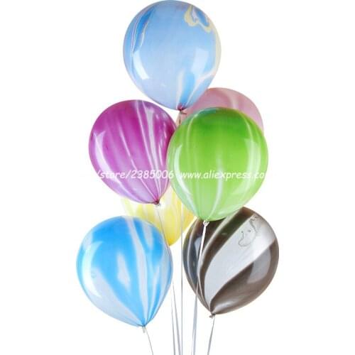 20pcs/lot 12inch Agate Marble Latex Balloons Inflatable Balls for Holiday Birthday Party Wedding Decoration kid toys