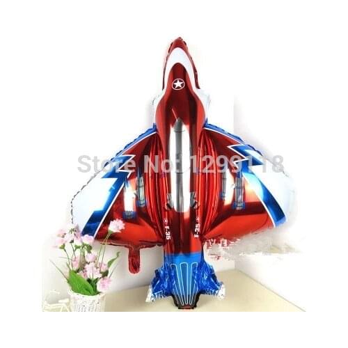 40 inch Large Size Fightling Airplane Shaped Foil Balloons Children Birthday Party Decoration Ball Inflatable Classic Toys B051