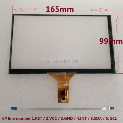 7-inch capacitive touch screen 165X99mm IIC6P interface for Android Raspberry Pi system