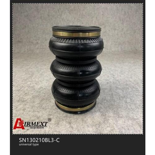 AIRMEXT SN130210BL3-C / CLOSED encplate triple air suspension /airspring bellow rubber airspring airride shock absorbe