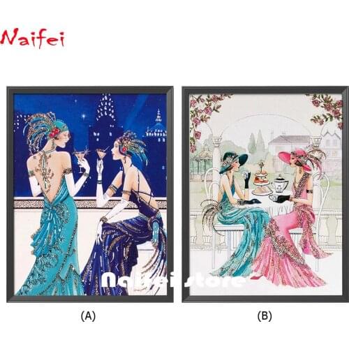 5D DIY Diamond Painting Modern Fashion Lady Full Square Round Drill Embroidery Woman Rhinestone Home Mosaic Decor Gift Wall Art
